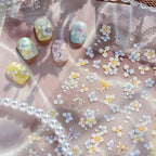 3D Floral & Bow Coquette Nail Stickers