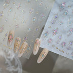 3D Gemstone Nail Stickers - Baroque Jewelry Decals for Luxury Manicure M1198