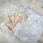 3D Gemstone Nail Stickers - Baroque Jewelry Decals for Luxury Manicure M1198