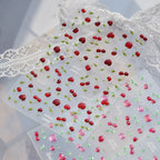 3D Glitter Cherry Jelly Nail Stickers 