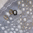 3D Gold Baroque & Opal Aura Celestial Nail Art Stickers