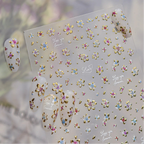 3D Gold Floral Nail Stickers 5498