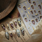 3D Gold Ghost Halloween Nail Stickers | Cute Spooky Vintage Decals M1220