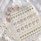 3D Gold Liquid Metal Abstract Nail Stickers MS883