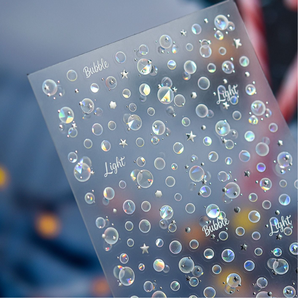  3D Holographic Bubble Nail Art Stickers 5920