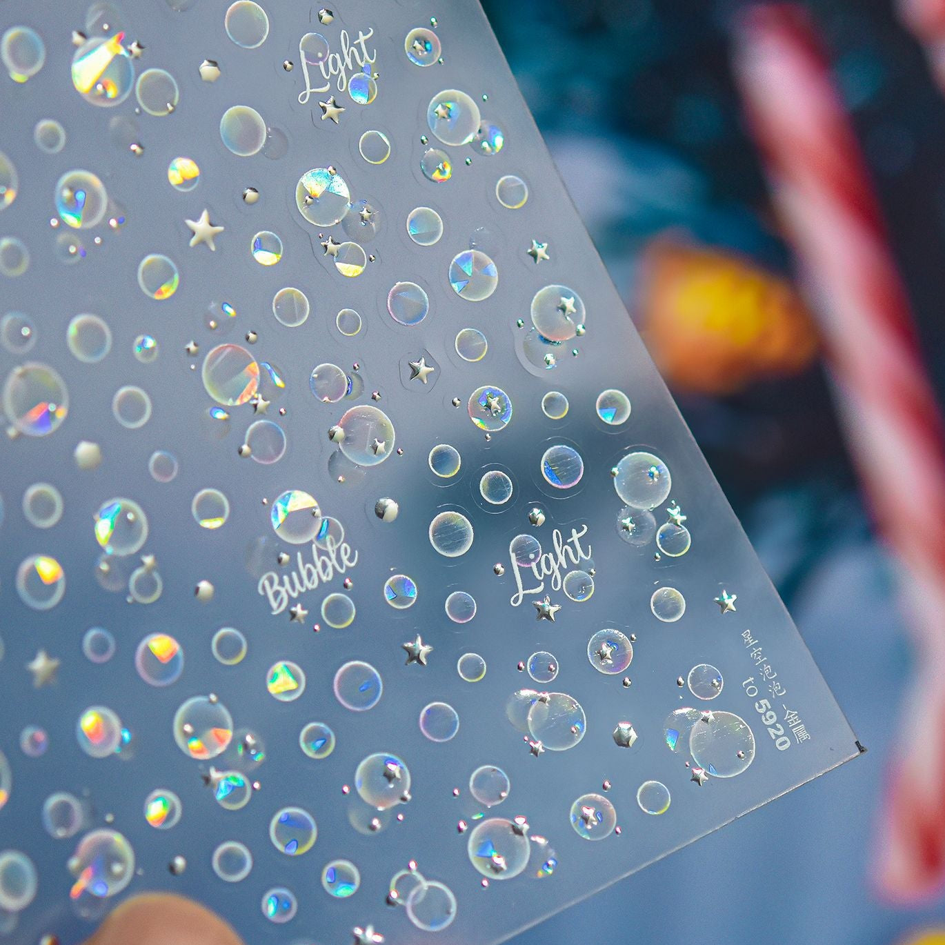  3D Holographic Bubble Nail Art Stickers 5920