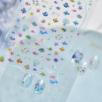 3D Holographic Tropical Fish Nail Stickers - Summer Mermaid Decals