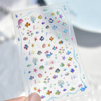 3D Holographic Tropical Fish Nail Stickers - Summer Mermaid Decals
