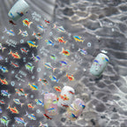 3D Holographic Tropical Fish Nail Stickers - Summer Mermaid Decals 5176