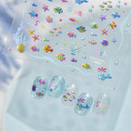 3D Holographic Tropical Fish Nail Stickers - Summer Mermaid Decals 5802