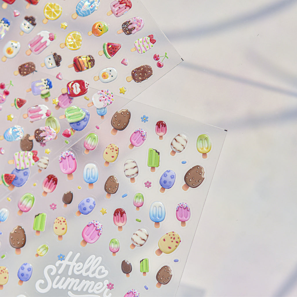 3D Ice Cream Popsicle Nail Stickers 5928