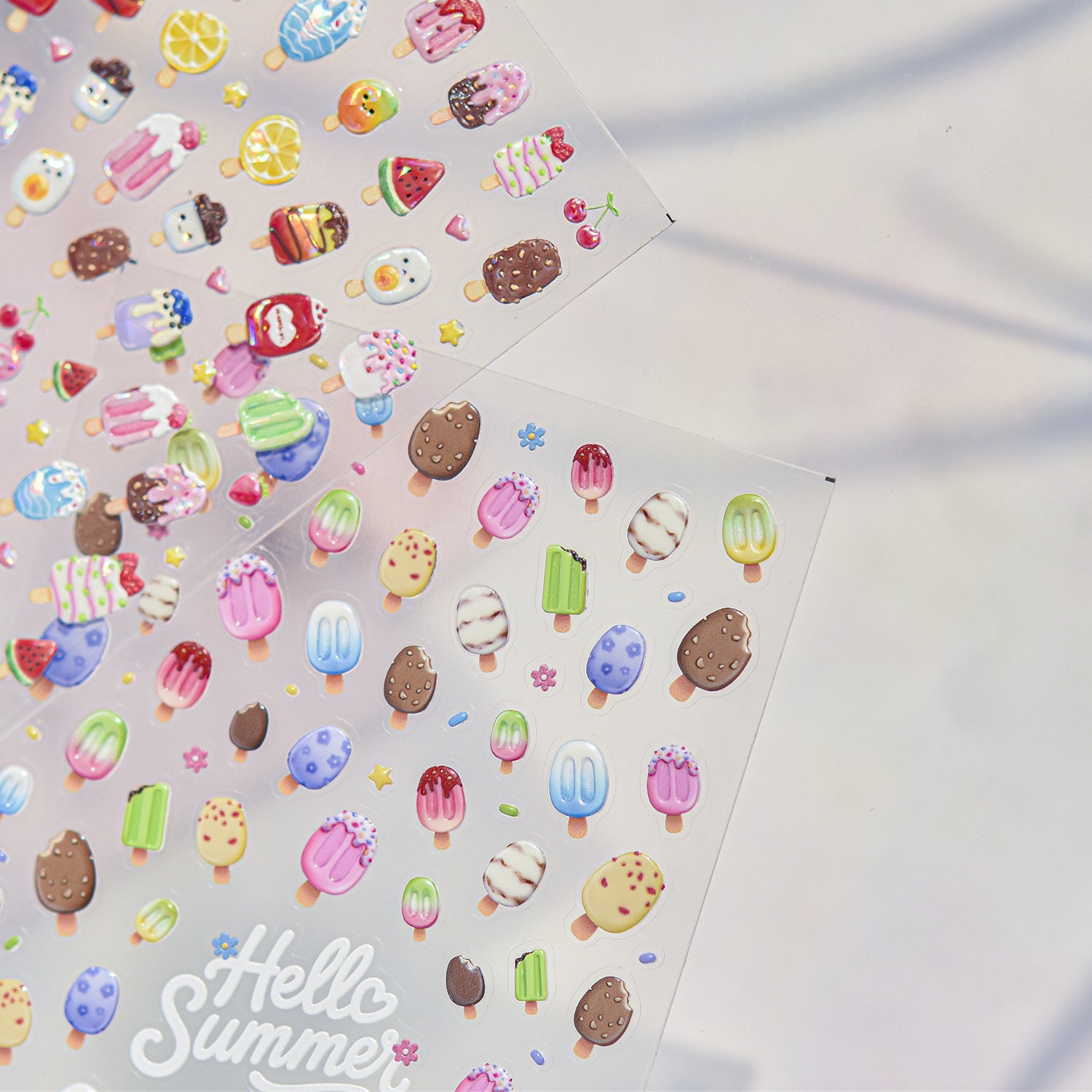 3D Ice Cream Popsicle Nail Stickers 5928