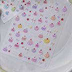 3D Kawaii Dessert Nail Stickers - Coquette Pudding Decals