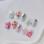 3D Kawaii Dessert Nail Stickers - Coquette Pudding Decals
