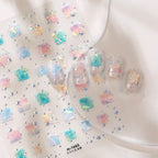 3D Kawaii Ice Cube & Fruit Jelly Nail Stickers 1465