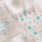 3D Kawaii Ice Cube & Fruit Jelly Nail Stickers 1465