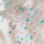 3D Kawaii Ice Cube & Fruit Jelly Nail Stickers 1465