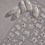 3D Lace Bow Nail Art Stickers - Elegant DIY Wedding Manicure Decals