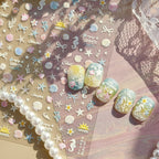 3D Mermaid Ocean Nail Stickers - Shell, Starfish & Beach Summer Decals