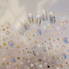 3D Mermaid Ocean Nail Stickers - Shell, Starfish & Beach Summer Decals 471