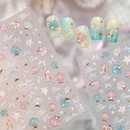 3D Mermaid Ocean Nail Stickers - Shell, Starfish & Beach Summer Decals 471