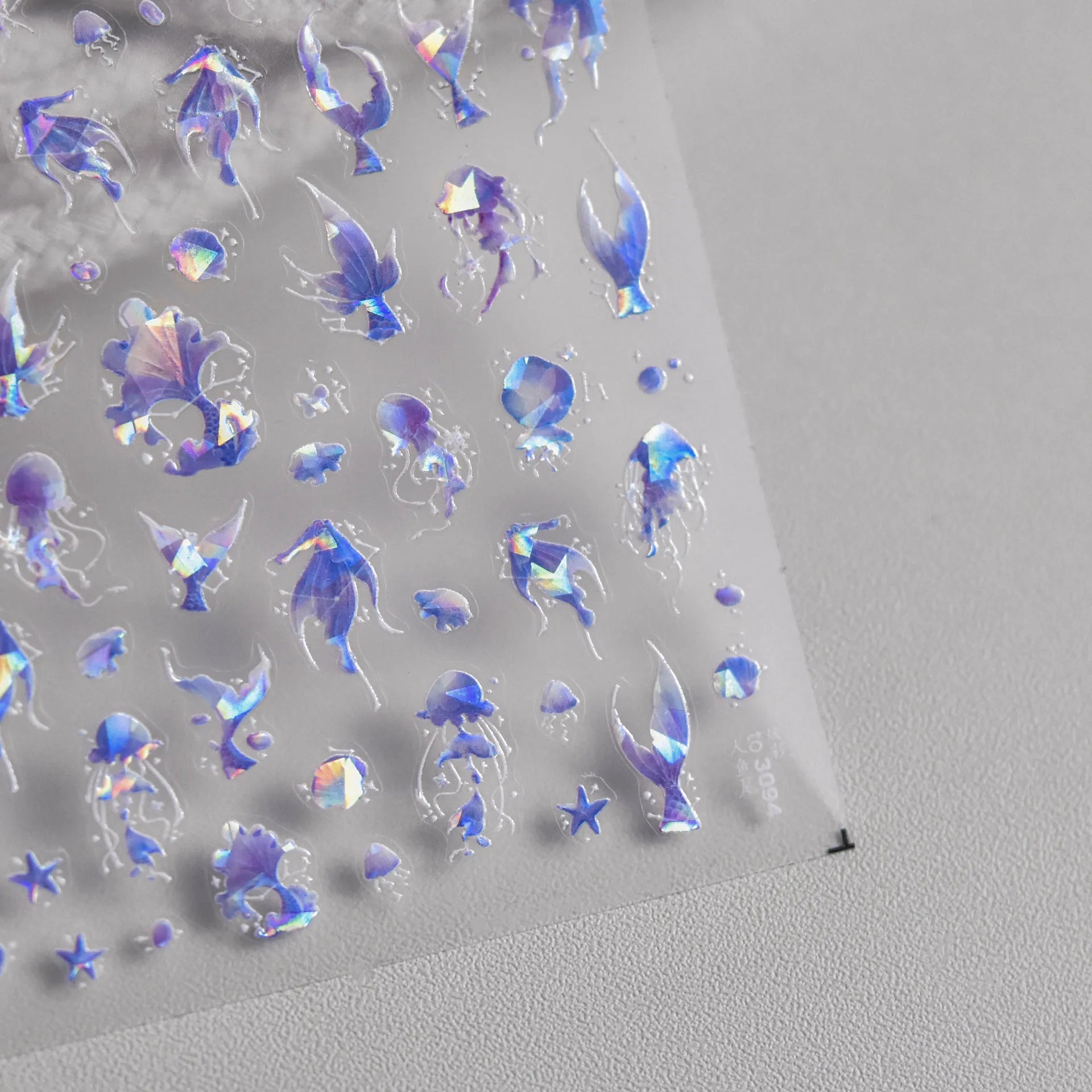 3D Mermaid Tail Nail Stickers – UltraThin Ocean Vives Nail Art Decals 