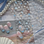3D Mermaidcore Ocean Nail Stickers - Seashell & Starfish Decals