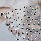 3D Metallic Floral Nail Stickers - Elegant Chrome & Pearl Flower Decals