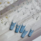 3D Metallic Jewelry Nail Stickers - Coquette Bows Pendant Chains Decals