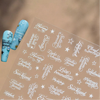 3D Metallic Lettering Nail Stickers
