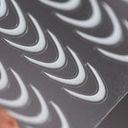 3D Modern French Tip Line Nail Stickers | White Minimalist Swirl Nail Art Decals TS303