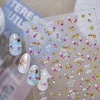 3D Ocean Seashell Starfish Nail Stickers Y2K Mermaid Core Beach Decals 5904