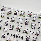 3D Panda Nail Stickers Bamboo Pandas Adhesive Sticker Nail Decals TS3116