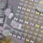 3D Pearl Ribbon Bow Nail Art Stickers 5944