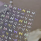 3D Pearl Ribbon Bow Nail Art Stickers 5944
