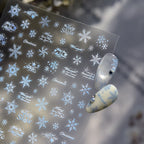3D Snowflake Nail Art Stickers | Winter Christmas Snow Nail Decals to5273