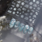 3D Snowflake Nail Art Stickers | Winter Christmas Snow Nail Decals to5273