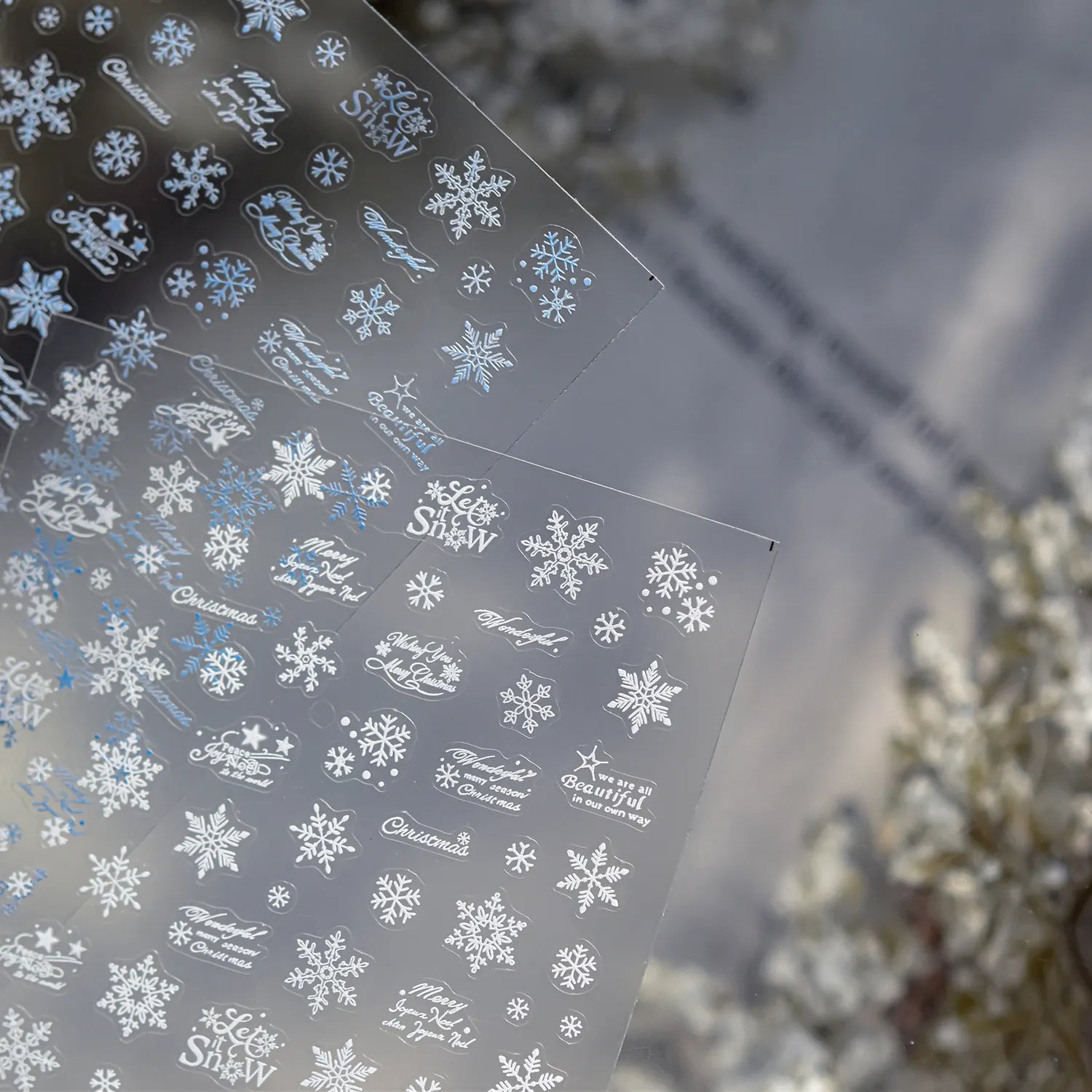 3D Snowflake Nail Art Stickers | Winter Christmas Snow Nail Decals to5273