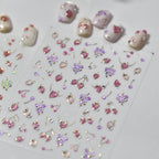 3D Strawberry Cherry Nail Stickers – Kawaii Fruit Decals 