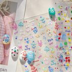 3D Ultra-Thin Beach Nail Stickers – Bikini, Sunglasses & Summer Nail Art Designs