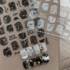 3D Vintage Lace Nail Stickers - Ethereal Netting Design Decals