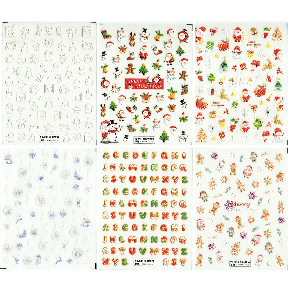 Christmas 5D Nail Art Sticker Kit