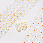 2rolls 100cm Daisy Flowers Nail Foil Transfer Paper Marble Zebra Print