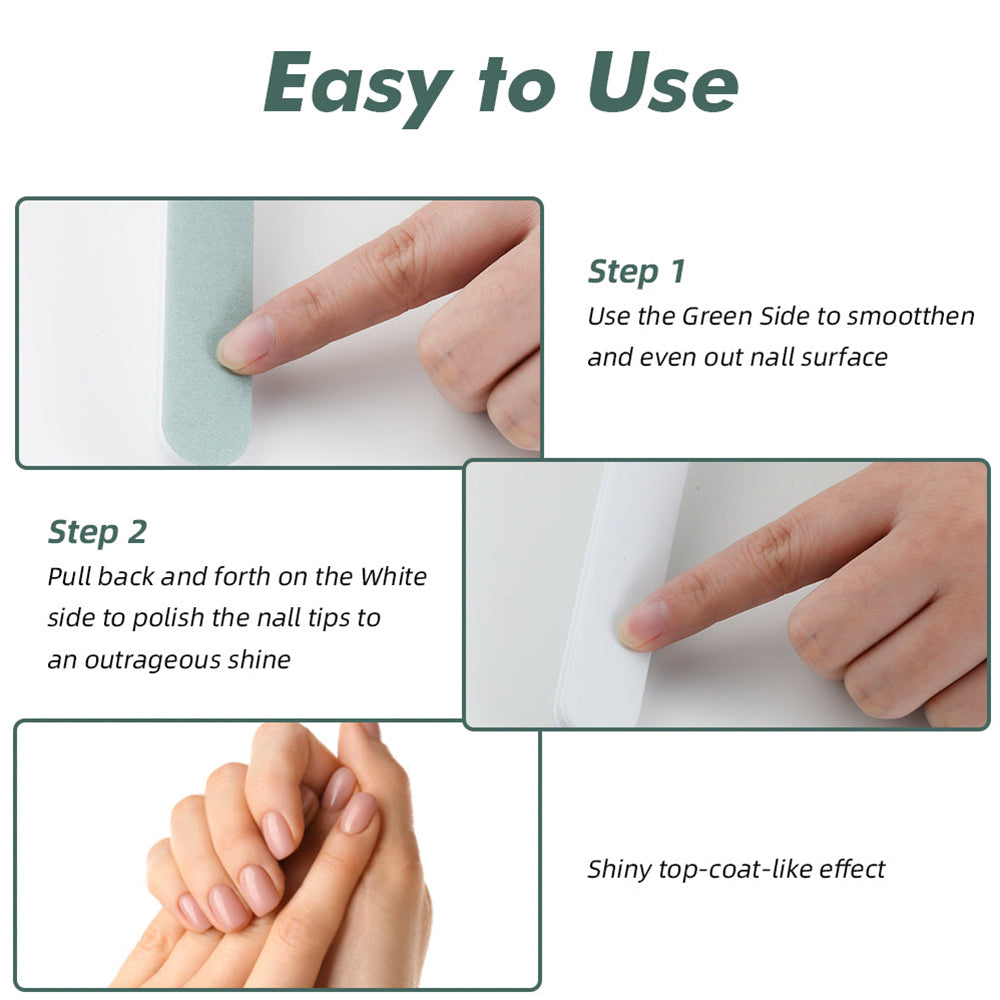 Double Sided Manicure Nail File 600/3000 Grit (4-Pack)