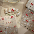 Christmas Nail Stickers | Xmas Tree & Bow Nail Art Decals M819