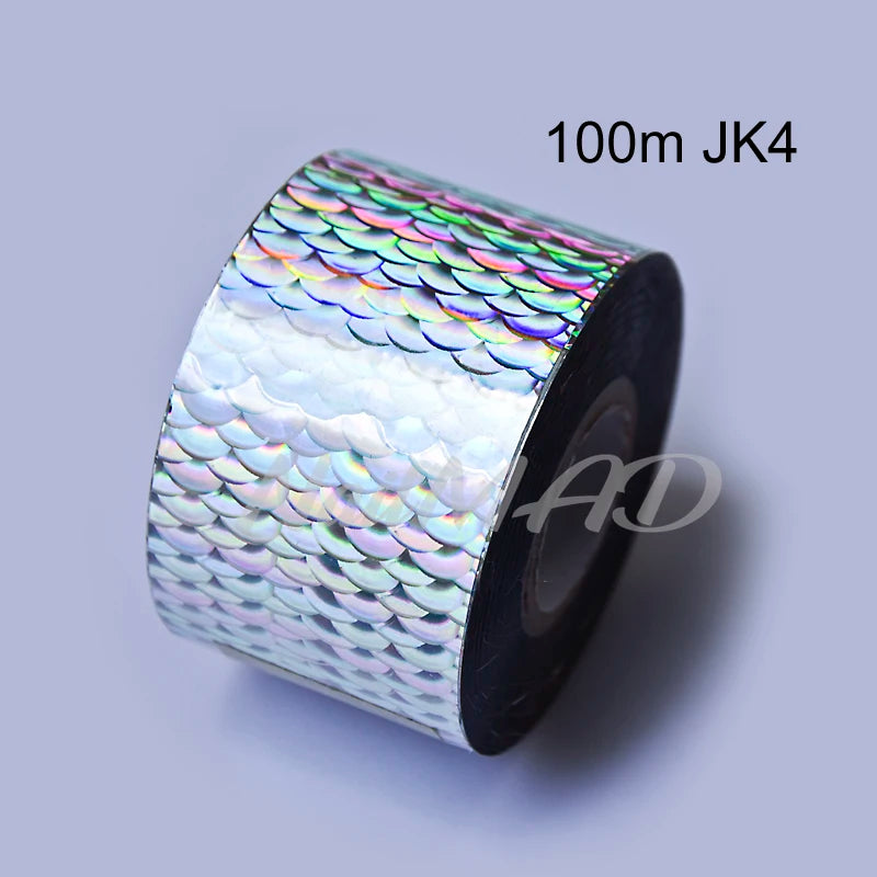 50/100m Fish Scale Nail Art Transfer Foil Decals - Nail MAD
