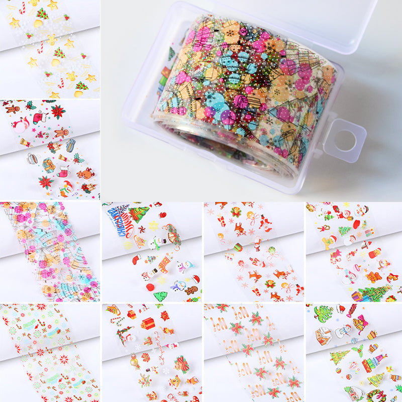 10rolls 50cm Clear Nail Art Transfer Foils Broken Glass Nail Transfer Paper