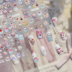 3D Kawaii Nail Stickers – Cute Birthday Cake, Donut & Sweet Treat Designs