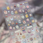 3D Kawaii Nail Stickers – Cute Birthday Cake, Donut & Sweet Treat Designs