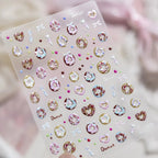 3D Kawaii Nail Stickers – Cute Birthday Cake, Donut & Sweet Treat Designs